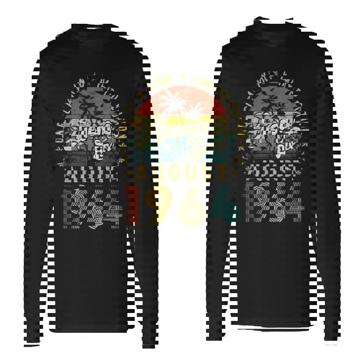 Awesome Since August 1964 Vintage 58Th Birthday For Men Long Sleeve T-Shirt Gifts ideas