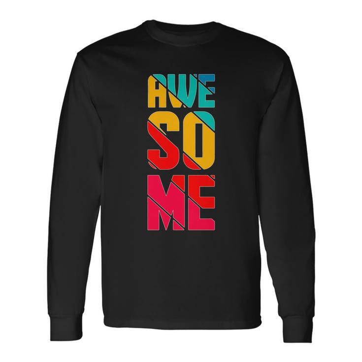 Awesome Broken Letters Long Sleeve T-Shirt