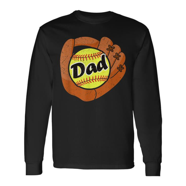 Awesomme Daddy Softball Dad Baseball Fans Long Sleeve T-Shirt