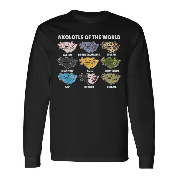 Axolotls Of The World Sweet Animals Kawaii Axolotl Long Sleeve T-Shirt T-Shirt