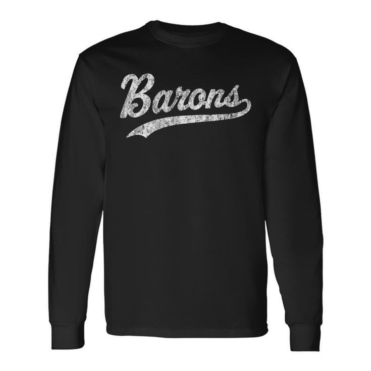 Barons T Vintage Sports Name Long Sleeve T-Shirt