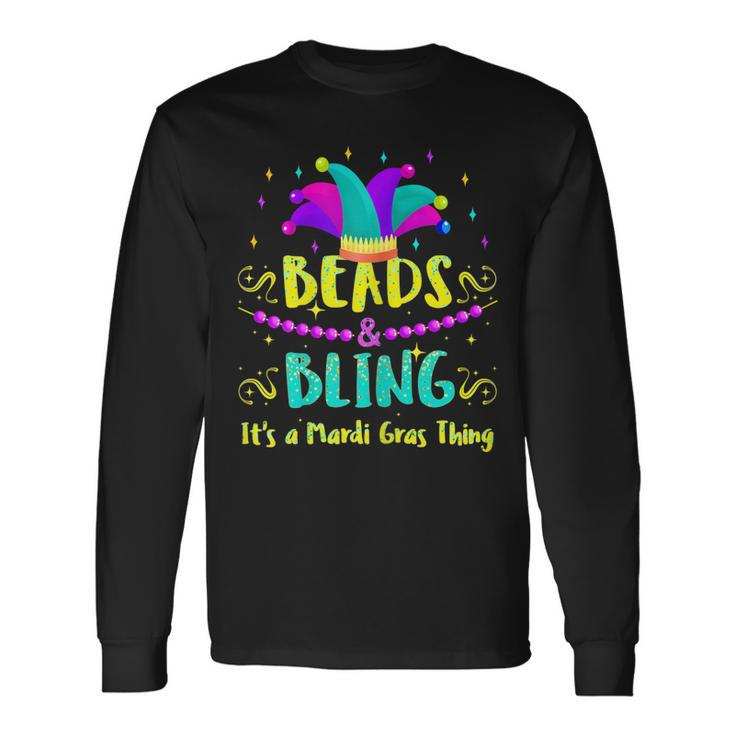 Beads And Bling Its A Mardi Gras Thing Outfit For Women Long Sleeve T-Shirt
