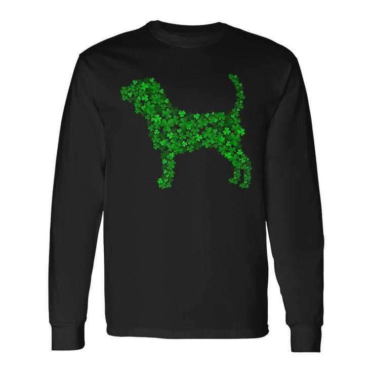 Beagle Dog Shamrock Leaf St Patrick Day Long Sleeve T-Shirt