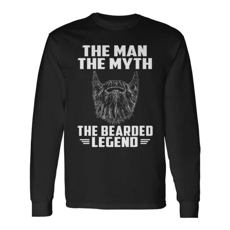 Bearded Legend Custom Men Women Long Sleeve T-Shirt T-shirt Graphic Print