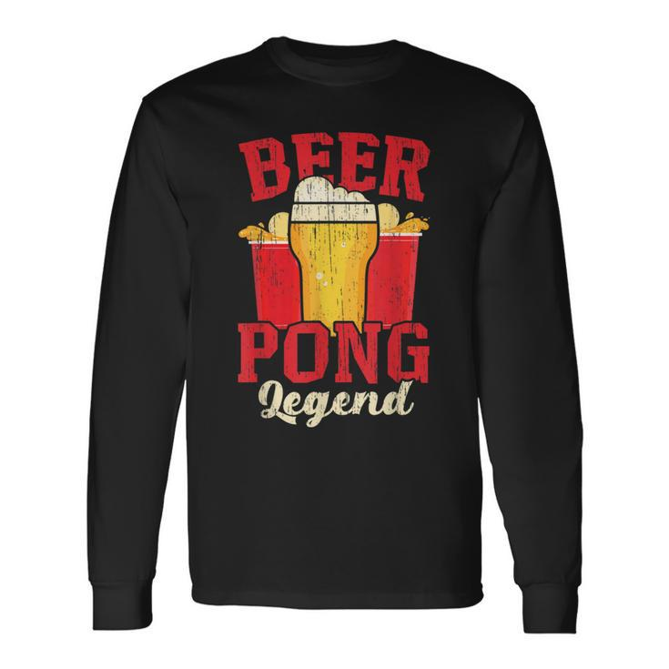 Beer Pong Legend Alkohol Trinkspiel Beer Pong Langarmshirts Geschenkideen