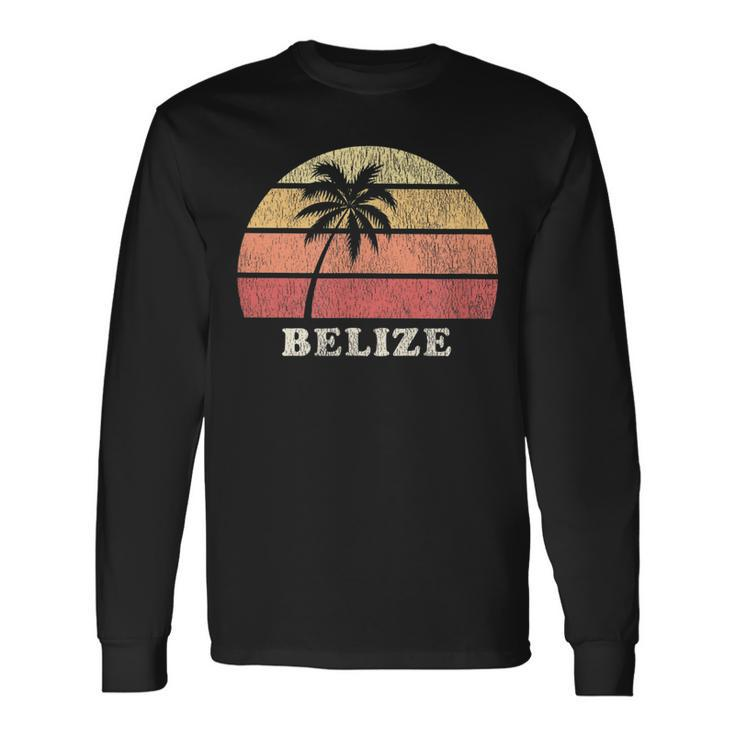 Belize Vintage 70S Retro Throwback Long Sleeve T-Shirt T-Shirt