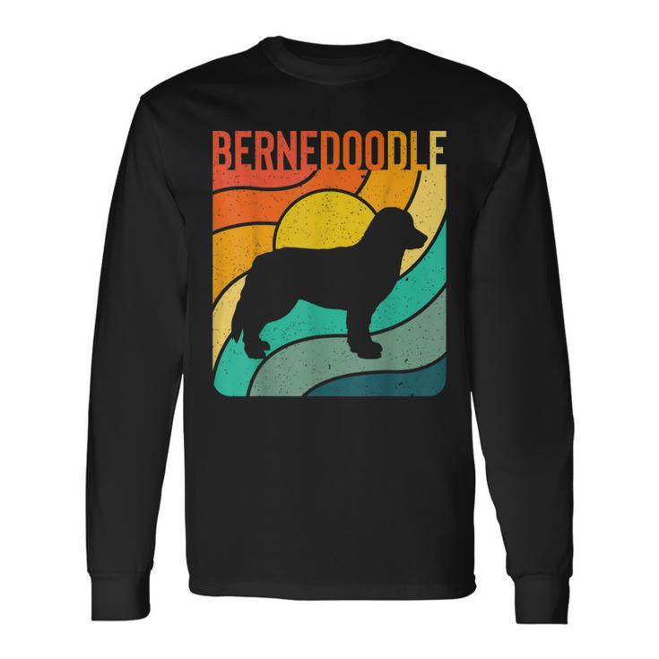 Bernedoodle Vintage Retro Dog Lover Mom Dad Long Sleeve T-Shirt
