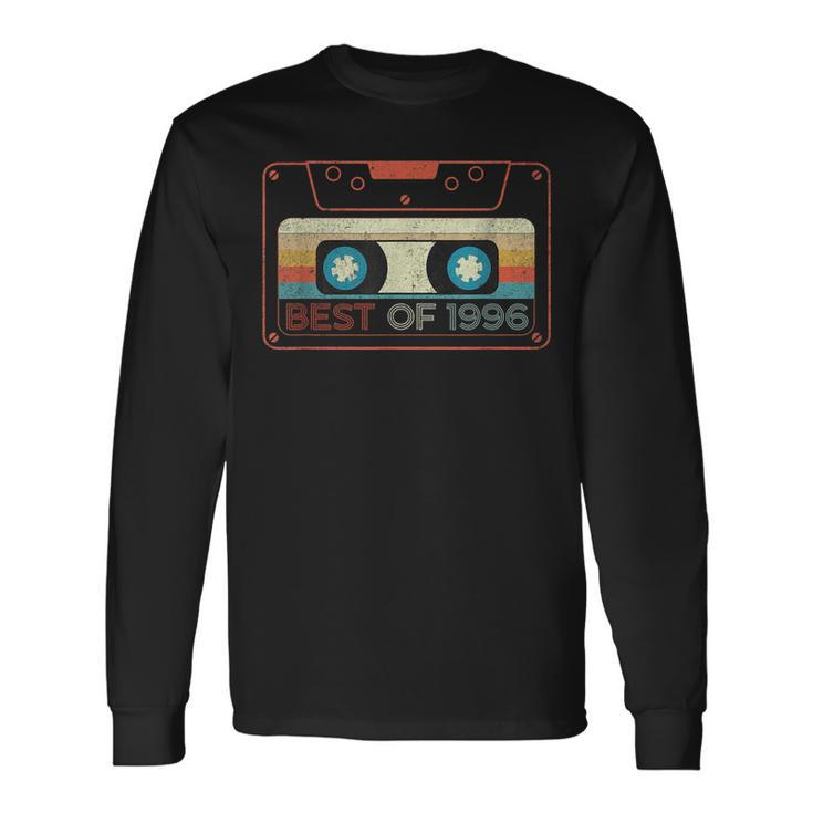 Best Of 1996 Cassette Tape Year Of Birth Birthday Long Sleeve T-Shirt