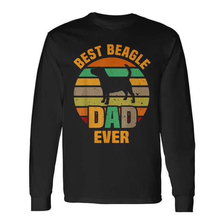 Best Beagle Dad Ever Retro Vintage Dog Lover Long Sleeve T-Shirt T-Shirt