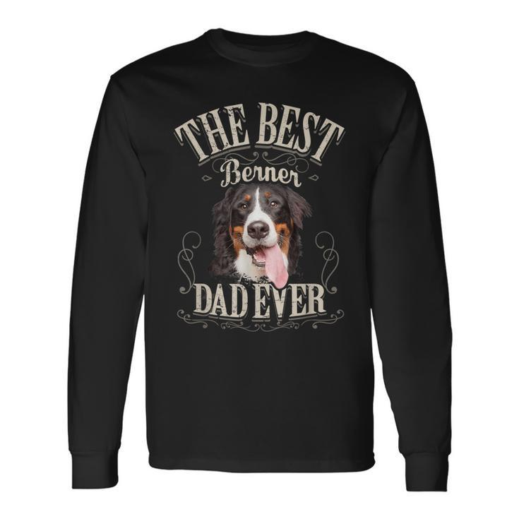 Best Berner Dad Ever Bernese Mountain Dog Vintage Long Sleeve T-Shirt