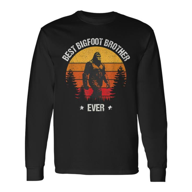 Best Bigfoot Brother Ever Fathers Day Sasquatch Believe Long Sleeve T-Shirt