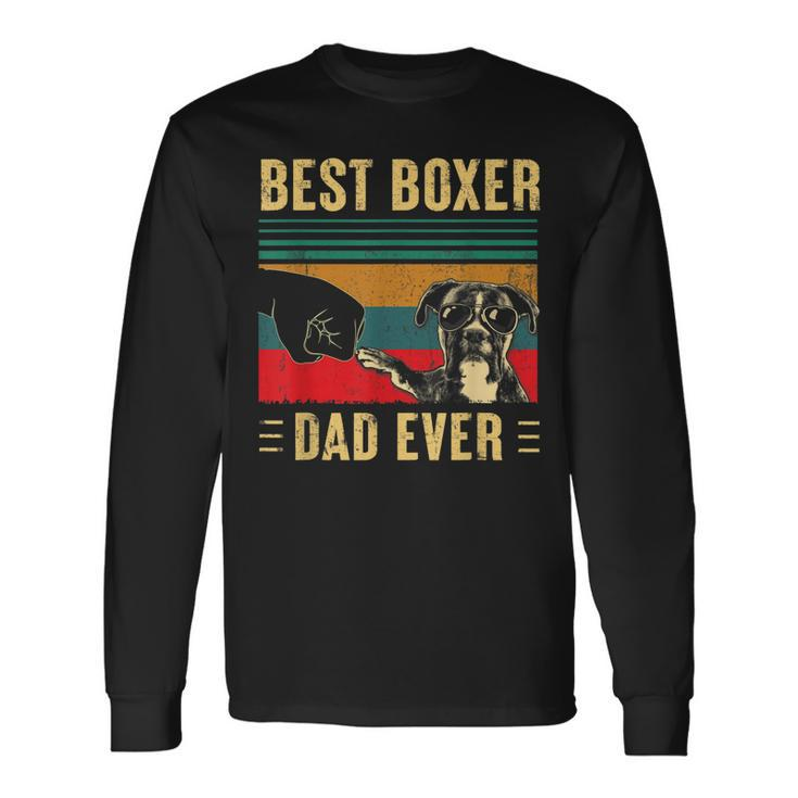 Best Boxer Dad Ever Boxer Dog Dad Fathers Day Long Sleeve T-Shirt T-Shirt