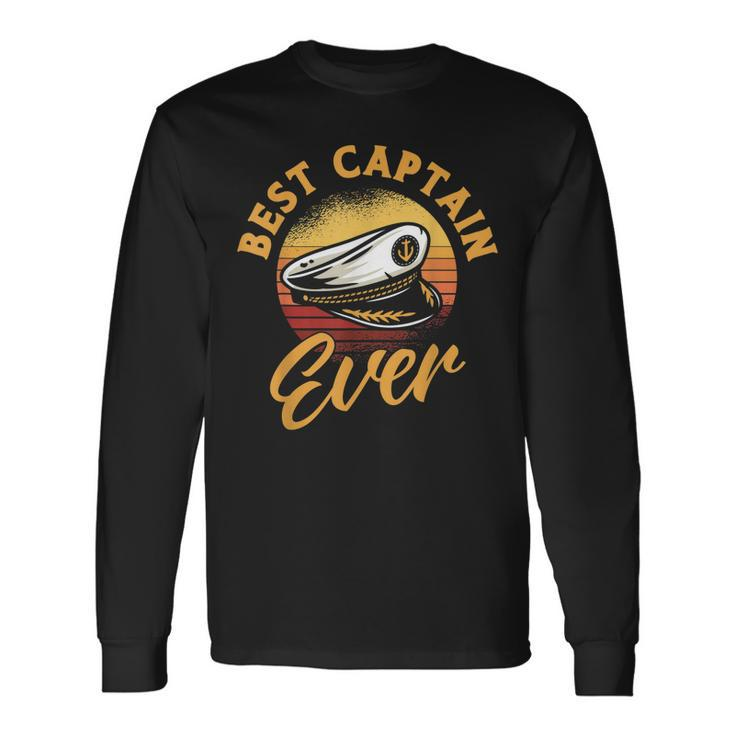 Best Captain Ever Captain Boating Long Sleeve T-Shirt Gifts ideas