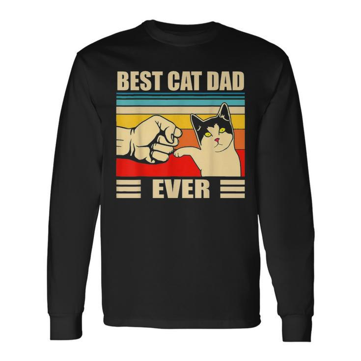 Best Cat Dad Ever Cat Daddy Man Fathers Day Long Sleeve T-Shirt