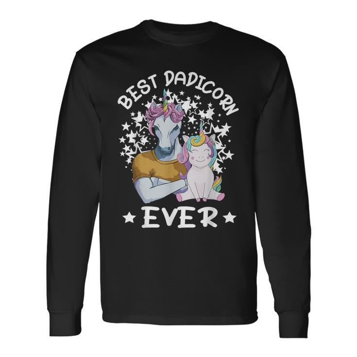 Best Dadicorn Ever Unicorn Dad & Baby Fathers Day Long Sleeve T-Shirt T-Shirt