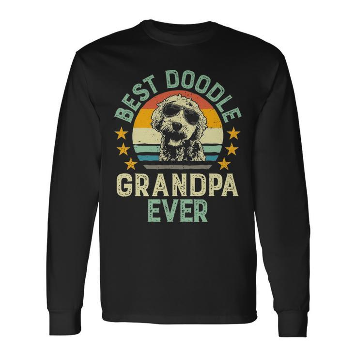 Best Doodle Grandpa Ever Goldendoodle Grandpa Long Sleeve T-Shirt