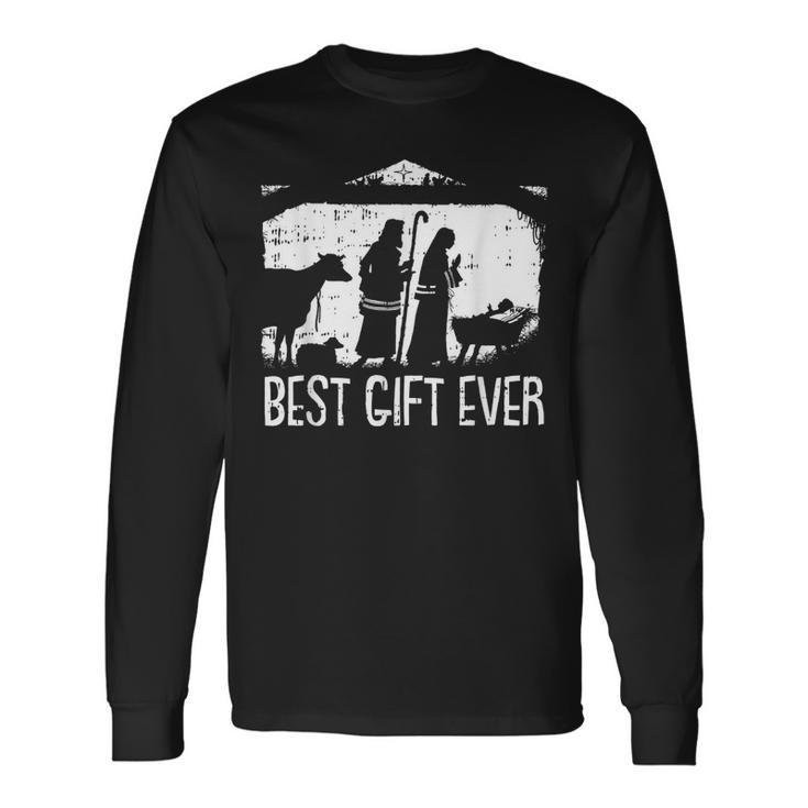Best Ever Christmas Cool Jesus Nativity Scene Christian Long Sleeve T-Shirt Gifts ideas