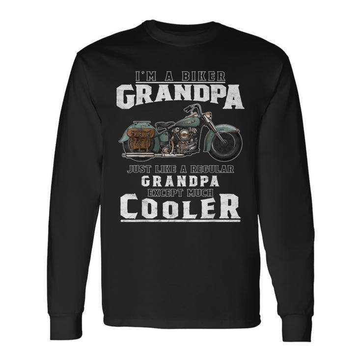 Best Grandpa Biker Motorcycle For Grandfather Long Sleeve T-Shirt T-Shirt