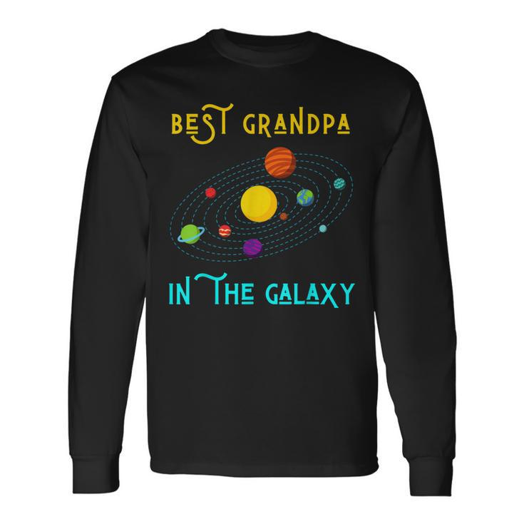 Best Grandpa In The Galaxy Milky Way Dad Science Space Long Sleeve T-Shirt T-Shirt