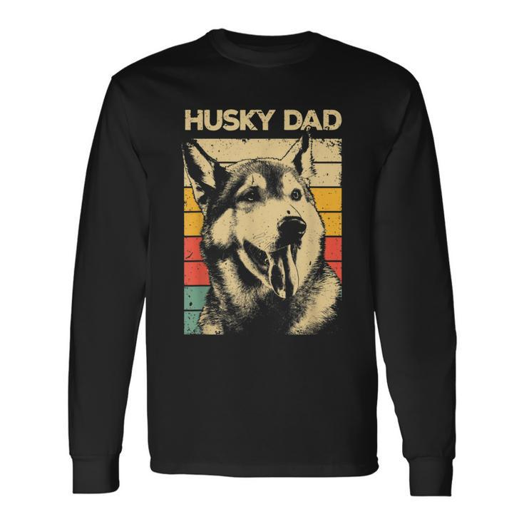 Best Husky For Dad Siberian Husky Pet Dog Lovers Long Sleeve T-Shirt T-Shirt