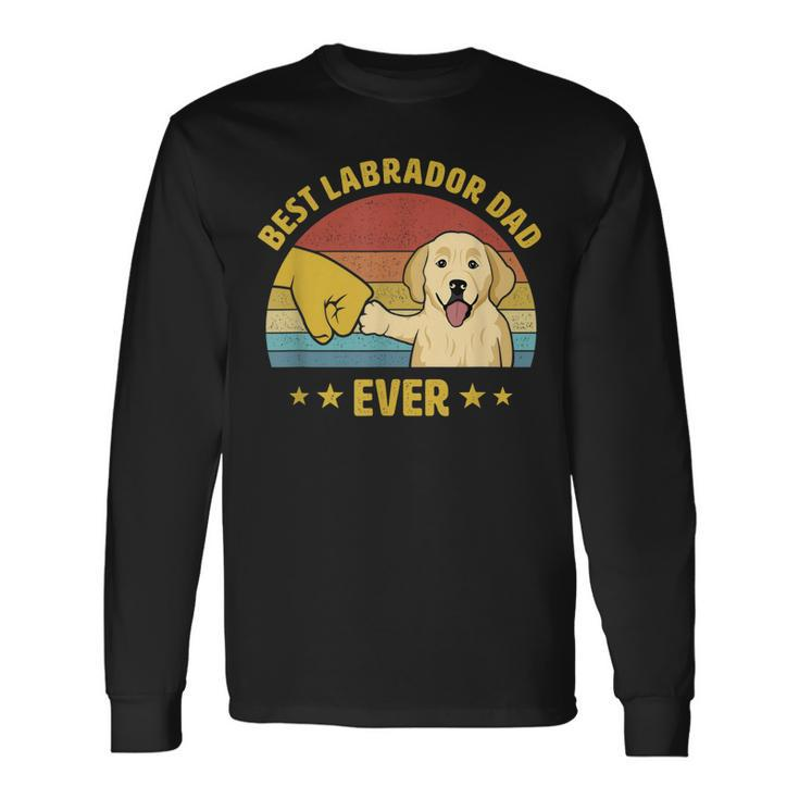 Best Labrador Retriever Dad Ever Vintage Lab Dad Long Sleeve T-Shirt