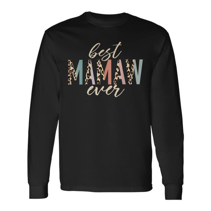 Best Mamaw Ever Leopard Print Long Sleeve T-Shirt T-Shirt