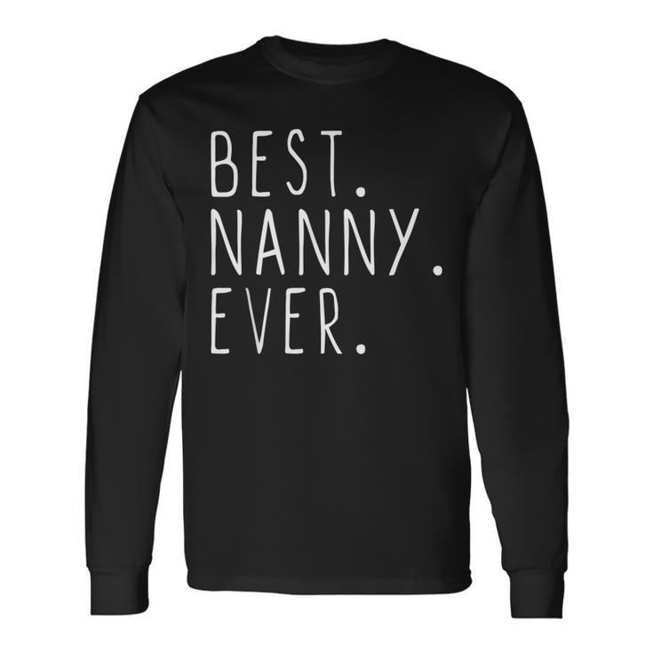 Best Nanny Ever Cool Christmas Long Sleeve T-Shirt