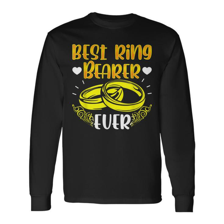 Best Ring Dude Ever Wedding Bearer Ring Carrier Long Sleeve T-Shirt