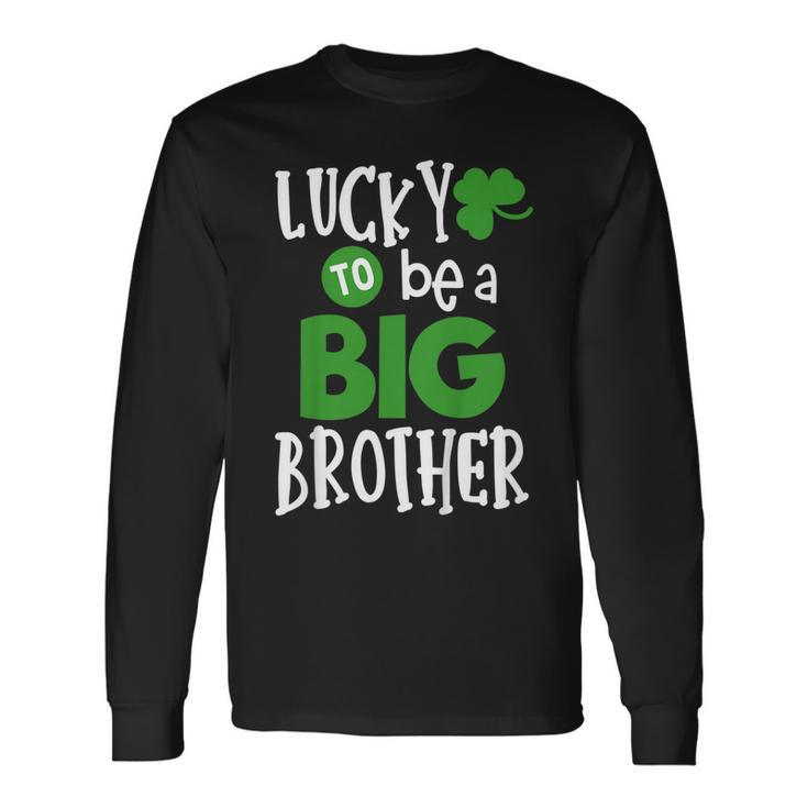 Big Brother St Patricks Day Pregnancy Announcement Shirt Long Sleeve T-Shirt T-Shirt