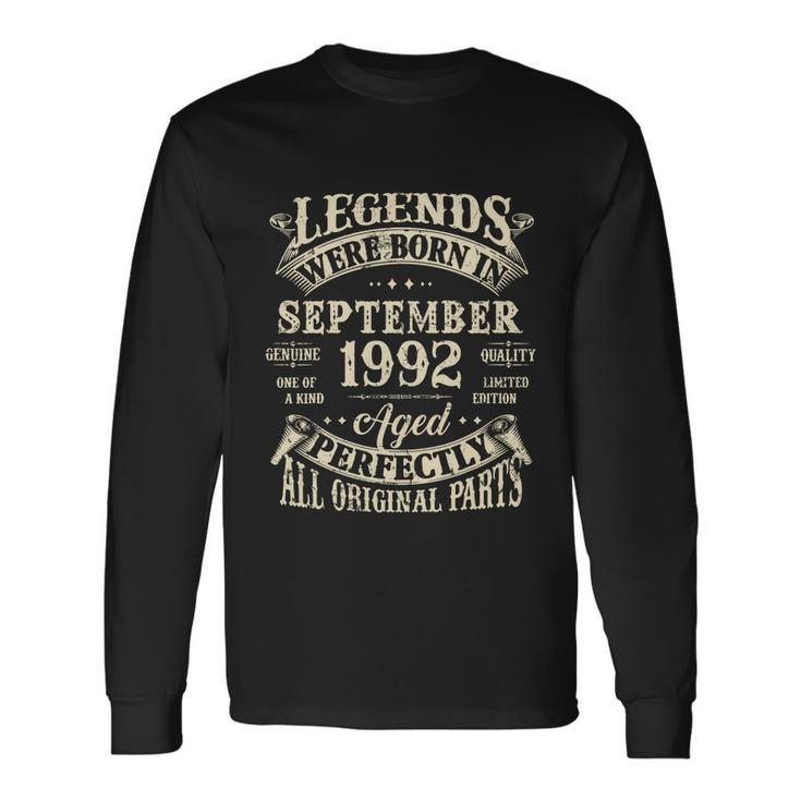 Birthday 1992 Legend September 1992 Long Sleeve T-Shirt