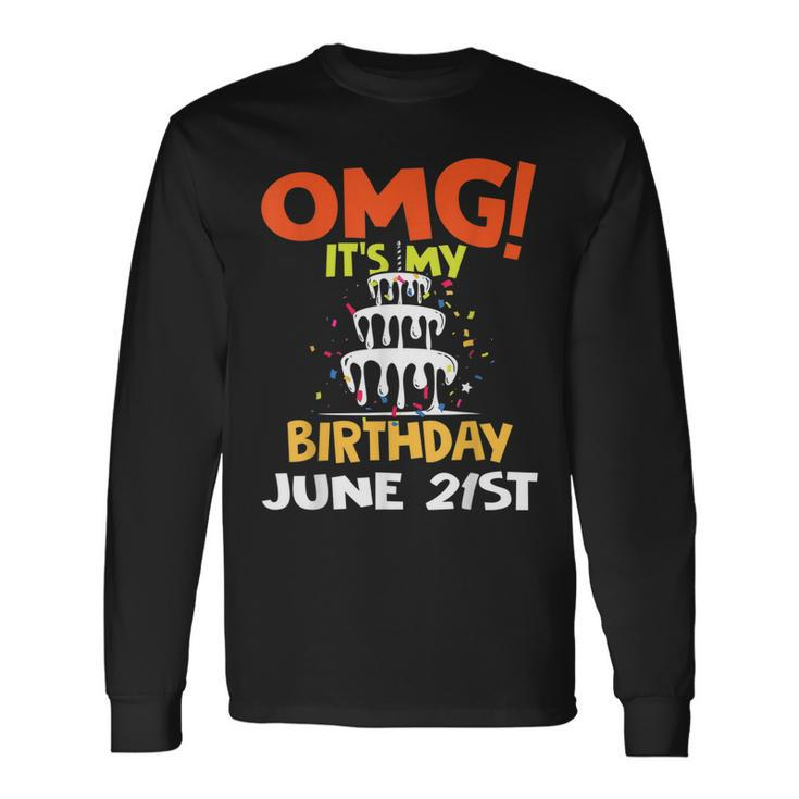 Birthday June 21St Birthday Long Sleeve T-Shirt T-Shirt