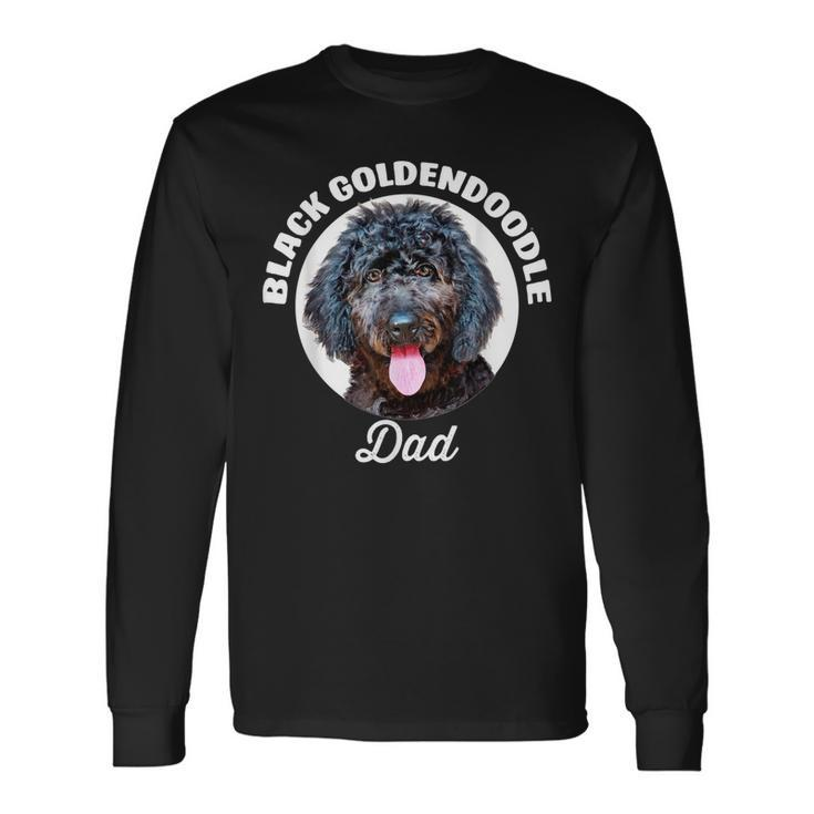 Black Goldendoodle Dog Dad Men Women Long Sleeve T-Shirt T-shirt Graphic Print