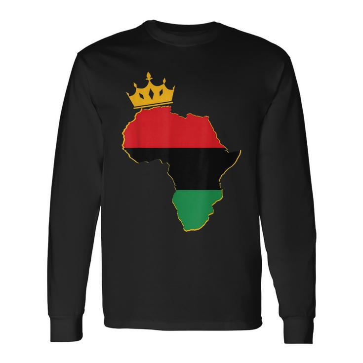 Black King Queen Couple Matching African American Valentine Long Sleeve T-Shirt