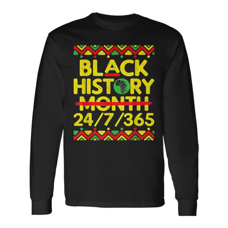 Black History Month 2023 Black History 247365 Melanin Long Sleeve T-Shirt Gifts ideas