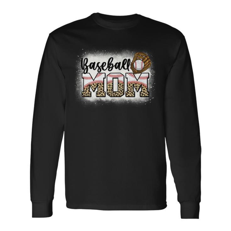 Leopard Baseball Mom Mothers Day Mama Bleached Shirt