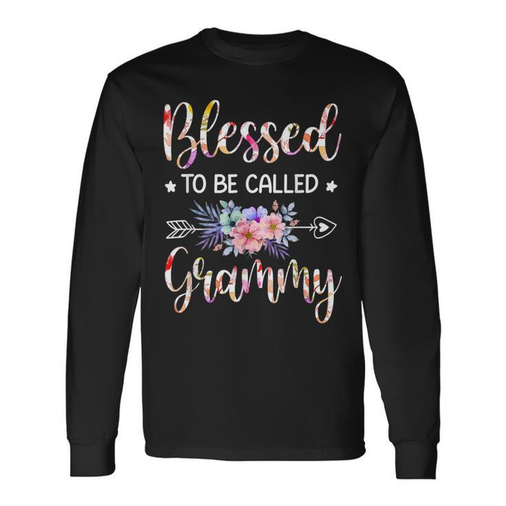 Blessed To Be Called Grammy Floral Long Sleeve T-Shirt