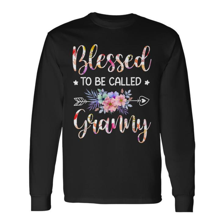 Blessed To Be Called Granny Floral Long Sleeve T-Shirt