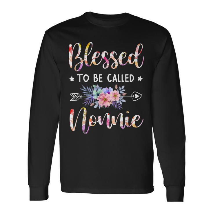 Blessed To Be Called Nonnie Floral Long Sleeve T-Shirt