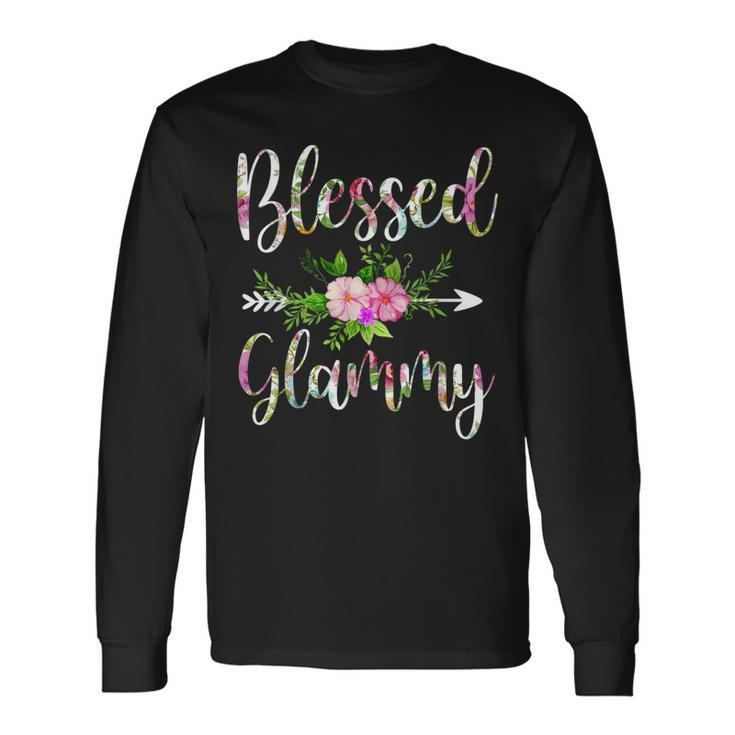 Blessed Glammy Floral For Women Grandma Long Sleeve T-Shirt