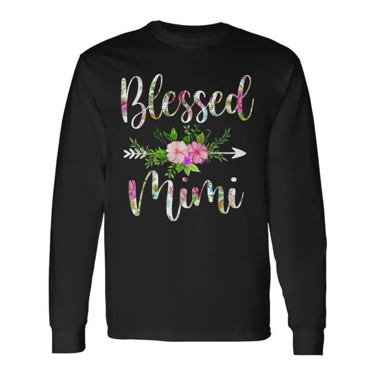Blessed Mimi Floral For Women Grandma Long Sleeve T-Shirt