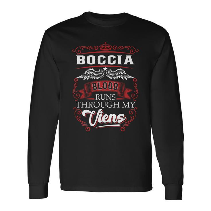 Boccia Blood Runs Through My Veins Long Sleeve T-Shirt