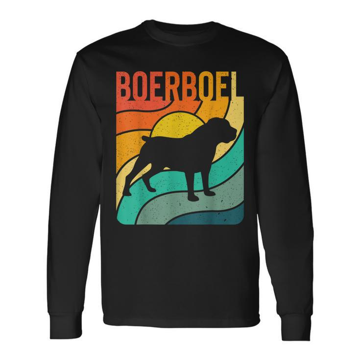 Boerboel Vintage Retro Dog Lover Mom Dad Long Sleeve T-Shirt