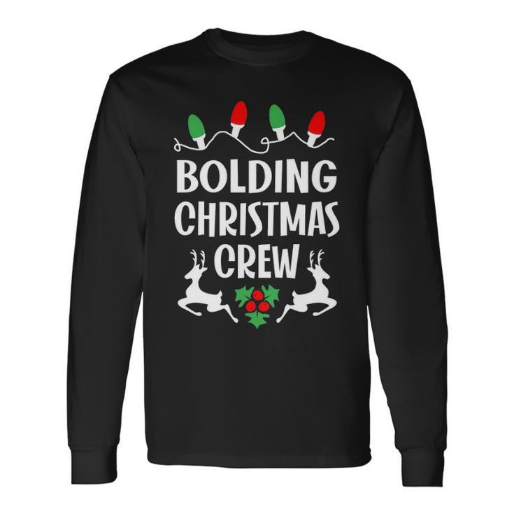 Bolding Name Christmas Crew Bolding Long Sleeve T-Shirt