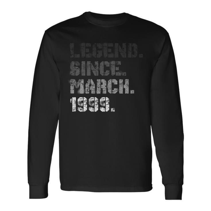 Born In March 1999 Legend 21 Years Old 21St Birthday Long Sleeve T-Shirt T-Shirt