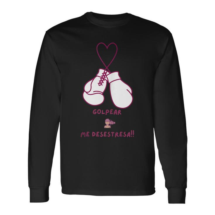 Boxing Tank Training Sports Top Boxeo Entreno Deportes Rosa Long Sleeve T-Shirt