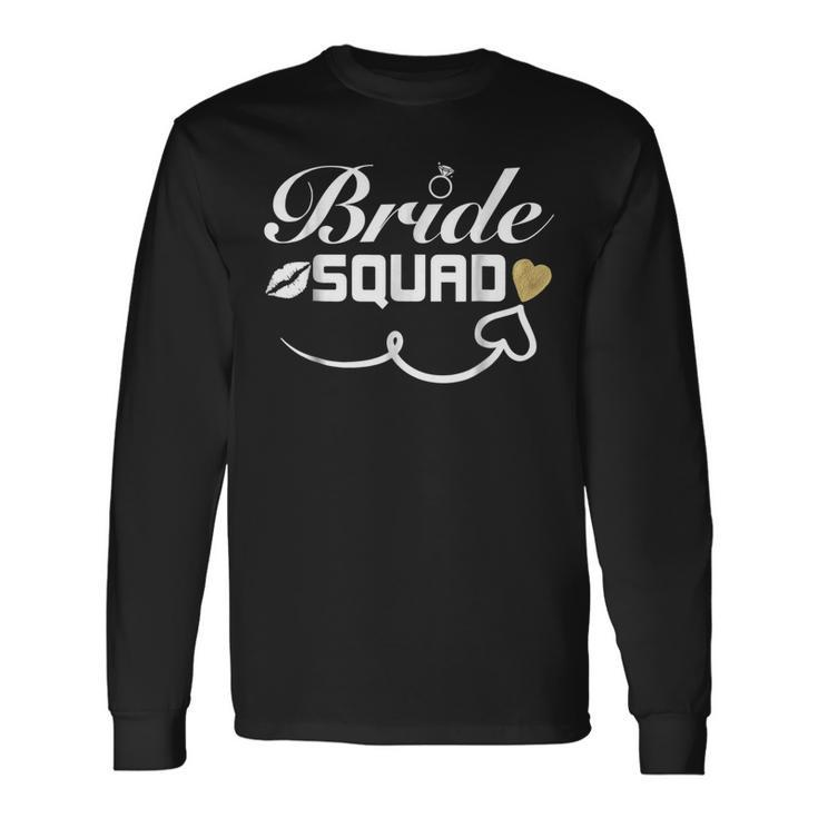 Bride Squad Bachelorette Wedding Party Long Sleeve T-Shirt T-Shirt