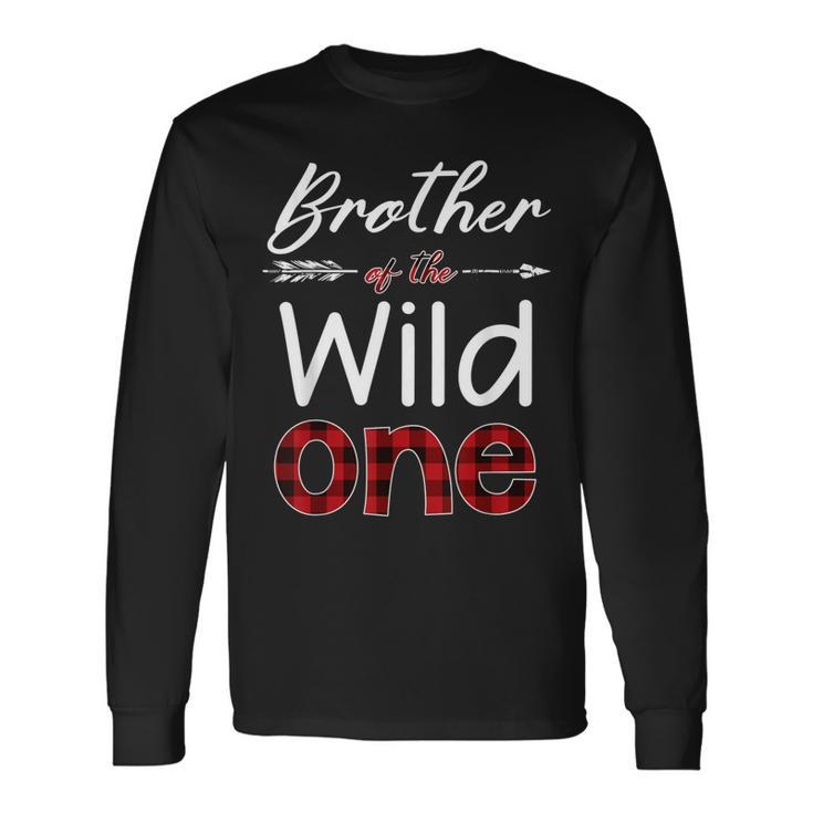 Brother Of The Wild One Buffalo Plaid Lumberjack Long Sleeve T-Shirt