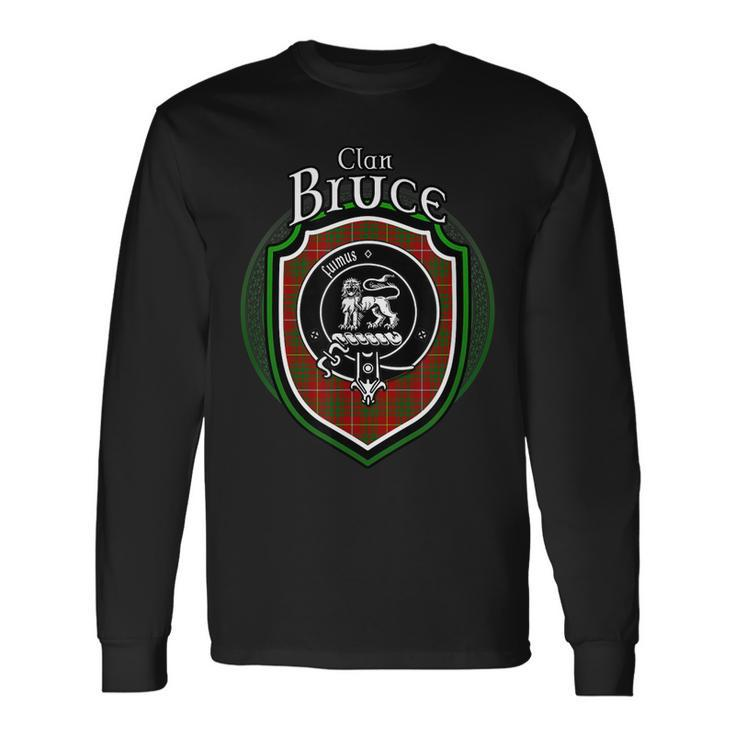 Bruce Clan Crest Scottish Clan Bruce Crest Badge Long Sleeve T-Shirt