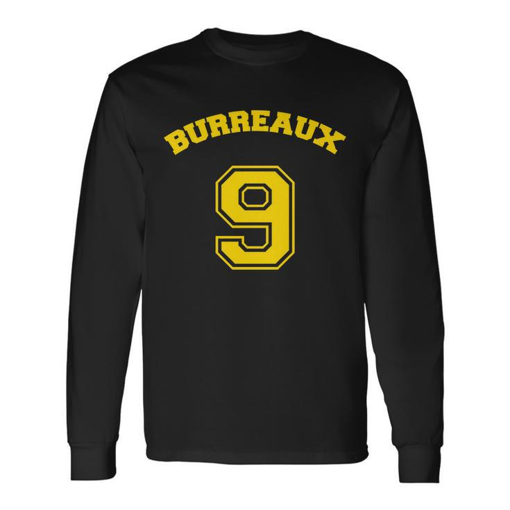 Burreaux Number 9 Louisiana Football Fan Men Women Long Sleeve T-Shirt T-shirt Graphic Print