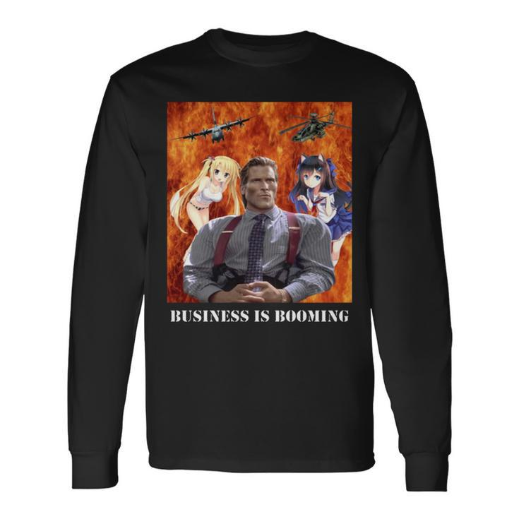 Business Is Booming Meme Giga Chad Long Sleeve T-Shirt Gifts ideas